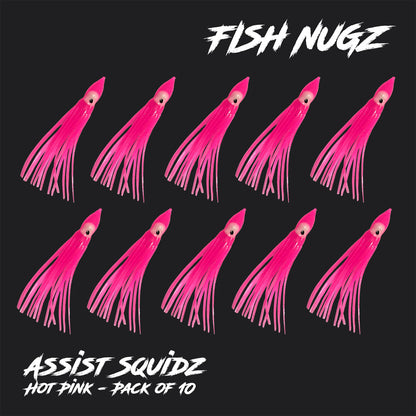 Fish Nugz Assist Squidz - Mini Muppets - Hot Pink