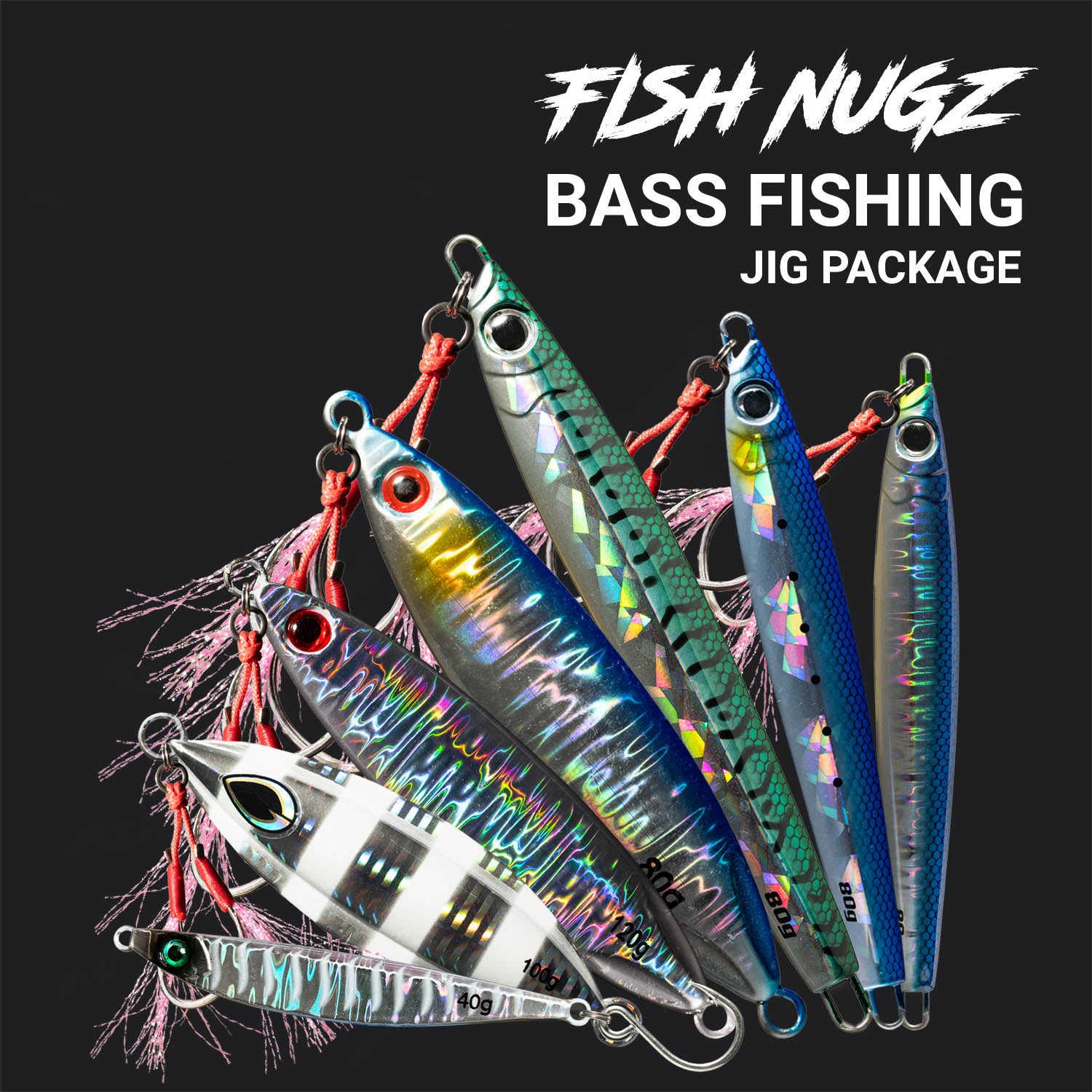 Fish Nugz Bass Fishing Jig Package